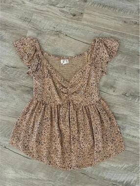 Japna XS Rayon Floral Top